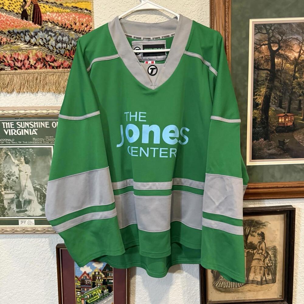 Vintage NWOT 90s/00s TRON Green And Grey 11 Canada Hockey Jersey Size‎ Large
